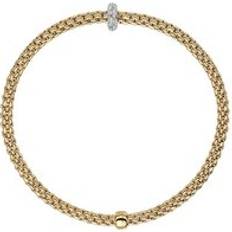 XS Bracelets Fope Flex'it Prima 18ct Yellow Gold 0.18ct Diamond Bracelet