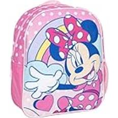 Minnie Mouse Minnie Mouse 3D-Kinderrucksack, Rosa, 25 x 10 x 31 cm, aus Polyester und EVA, mit Reißverschluss, Minnie Druck, Originalprodukt, entworfen in Spanien, Rosa, Estándar, Casual
