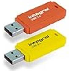 64gb flash drive Integral Neon USB 3.0 64GB Flash Drive 2-Pack