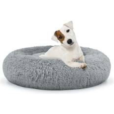 Pricenet Universal plush bed for Dogs and Cats, light gray