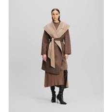 Karl Lagerfeld Dam Kappor & Rockar Karl Lagerfeld Reversible Soft Coat, Woman, Light Beige/Dark Beige, Light Beige/dark Beige