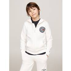 Tommy Hilfiger Boys Hoodies Children's Clothing Tommy Hilfiger Boys' Kids' Stamp Logo Zip Hoodie White Ancient White