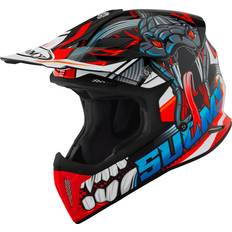 X-Wing Snake E06 Motocross Helmet - Black/Grey/Red