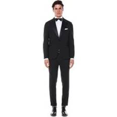 Satin Kostymer Eleventy Stretch Ull Smokingkostym Herr - Blå