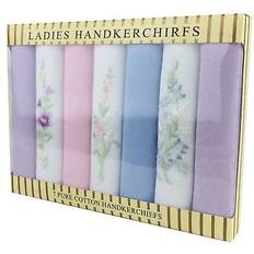 Cotton Handkerchiefs Eveline Cosmetics Womens pack coloured & floral cotton handkerchiefs in gift box