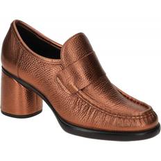 Ecco Heels & Pumps ecco Sculpted LX 55 Leather Block-Heeled Loafer - Brown