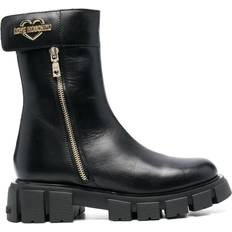 Love Moschino Ankle Boots Love Moschino Laarzen Met Logoplakkaat - Zwart