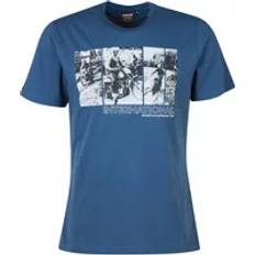 Barbour T-Shirts, Male, Blue, Vintage Graphic-Print T-Shirt