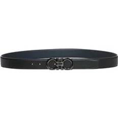 Ferragamo Salvatore Ferragamo, Belts, Male, Black, Stylish Double Adjustable Belts
