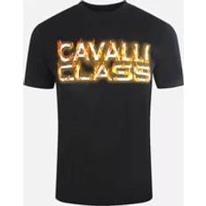 Roberto Cavalli Men's Class Flaming Logo Black T-Shirt 44/Regular