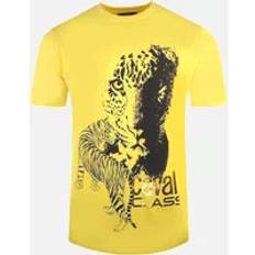 Roberto Cavalli Men's Class Tiger Design Yellow T-Shirt 44/Regular