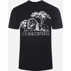 Roberto Cavalli Men's Class Resting Lion Design Black T-Shirt 40/Regular