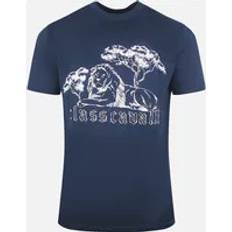 Roberto Cavalli Men's Class Resting Lion Design Navy Blue T-Shirt 40/Regular