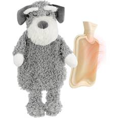 Geezy Hot Water Bottle With Removable Cover Dog Plush