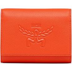 Wallets & Key Holders MCM Himmel Trifold Wallet In Embossed Logo Leather - ORANGEADE SML