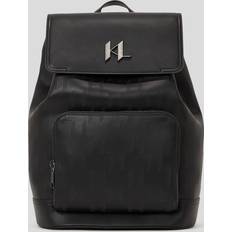 Karl Lagerfeld Backpacks Karl Lagerfeld K/plak Perforated Backpack, Man, Black, Size: One size