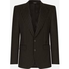 Men - Multicolored Suits Dolce & Gabbana Single-breasted Pinstripe Stretch Wool Sicily-fit Suit Man Suits And Blazers Multicolor Wool