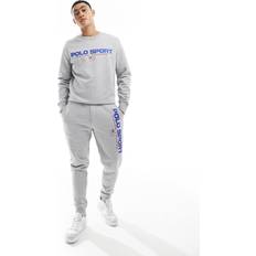 Polo Ralph Lauren Gråa Byxor Polo Ralph Lauren Sport Fleece Jogger Pant - Andover Heather/Red