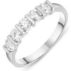 Anello eternità Anelli 18ct White Gold 0.73ct Diamond Wedding Half Eternity Ring