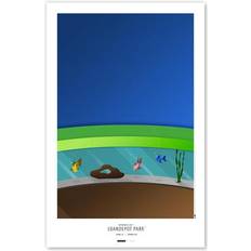 Interior Details S. Preston Art & Designs Miami Marlins 11x17 Minimalist Stadium Print Poster