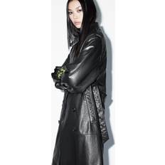 AllSaints Coats AllSaints Hendry Relaxed Fit Leather Trench Coat