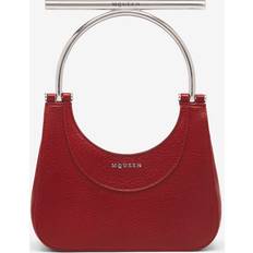 Mini Leather Shoulder Bag - Red/Silver