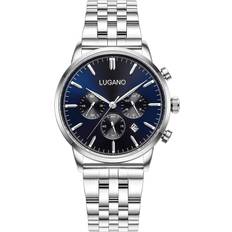 Lugano Gentleman L0110 Herre 42 mm Analog Kvarts urverk Safirbelagt mineralglass