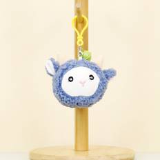 Wallets & Key Holders Veishet Sheep Cute Sheep Fluffy Keyring With Bell Plush Lamb Head Keychain For Couples