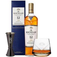 Macallan 12yo double cask whisky macallan whisky glass & jigger 70cl