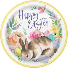 Animal Disposable Plates Unique Happy easter plates pretty pastel bunny rabbit paper party plates tableware 23cm