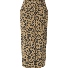 Coster Copenhagen Kjol Skirt in Blurry Leo Print Brun