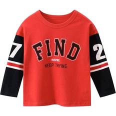 Children's Clothing Youi-Gifts Sold by: Doyfacai store, Infant Toddler Boys Graphic Long Sleeve T-Shirts Kids Little Boys Dinosaur Truck Stripes Tees Tops Autumn Spring