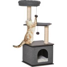 Northio Cat Scratching Post Mörkgrå 40 x 40 x 104 cm