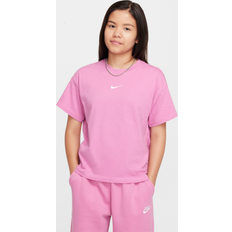 Tops Nike Sportswear Essential Big Kids' Girls' T-Shirt in Pink, FZ5539-646