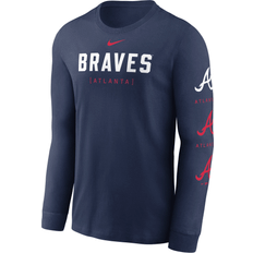 Nike T-shirts Nike Men's Navy Atlanta Braves Repeater Long Sleeve T-shirt Navy