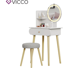 Bois Coiffeuses VICCO Edda White Coiffeuse 40x60cm