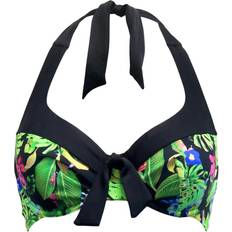 Polyamide Bikini Tops Pour Moi St Lucia Halter Underwired Non Padded Bikini Top - Tropical