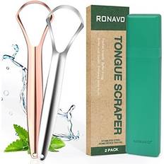 Tongue Scrapers Ornavo Home Scraper 2 Pack，Tongue Cleaner Cure Bad Breath Medical Grade, Tongue