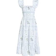 Midi Dresses - XL Hill House Home The Ellie Nap Dress - White Floral Patchwork