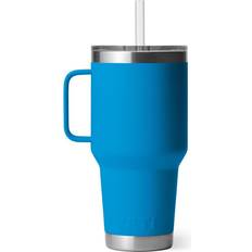 Yeti Kitchen Accessories Yeti Rambler with Straw Lid Big Wave Blue Travel Mug 35fl oz