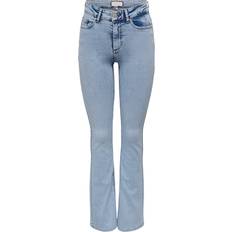 3XL - Dame Jeans Only Blush Mid Sk Flared Jeans - Light Blue Denim