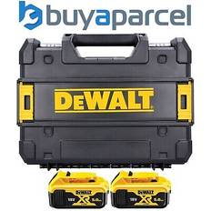 Dewalt dcb184 5.0ah 18v xr lithium ion battery twin pack tstak drill case