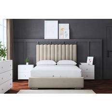 White Bed Frames DS Living Small Double, Cream Evangeline