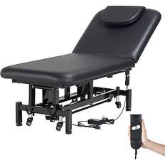 VEVOR Professional Electric Lift Massage Table, 0-45 Adjustable Backrest Medical Table Beauty Bed, Height Adjustable Tattoo Spa Table on Wheels, Elec