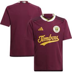 adidas Portland Timbers 3rd Football Shirt Jnr Victory Crimson YXL 15-16Yr