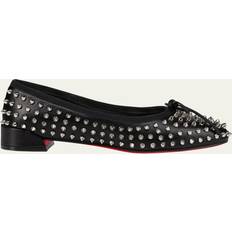 Christian Louboutin Schuhe Christian Louboutin Sweetie Jane Spikes Leather Red Sole Flats BLACK 10.5B 40.5EU