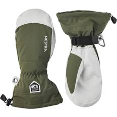 Windproof Mittens Hestra Army Leather Heli Ski Mitt - Olive/Grey