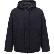 Stone Island Men Jackets Stone Island Technical Hooded Jacket Blue