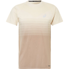 Beige - Herr - Löpning T-shirts Asics Seamless SS Top - Oatmeal/Moonrock