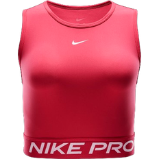 Donna - Rosa Magliette & Canotte Nike Women's Pro Dri Fit Cropped Tank Top - Aster Pink/Pinksicle/White